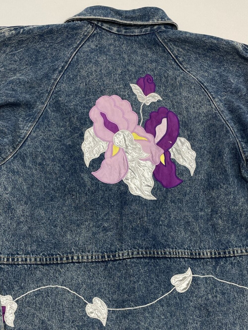 OshKosh B'Gosh Acid Wash Vintage Floral Y2K 90's Denim Chore Jacket Women's S - Picture 4 of 15
